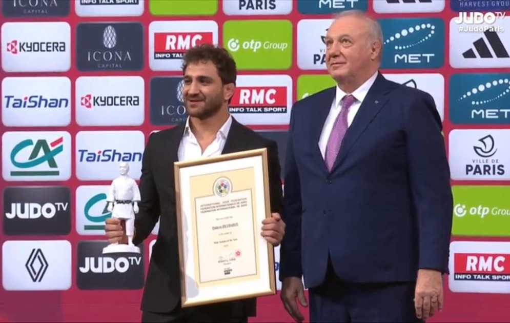 HIDAYAT HEYDAROV SACRÉ JUDOKA MASCULIN DE L'ANNÉE PAR LA FÉDÉRATION INTERNATIONALE DE JUDO